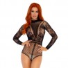 Lace And Fishnet Bodysuit